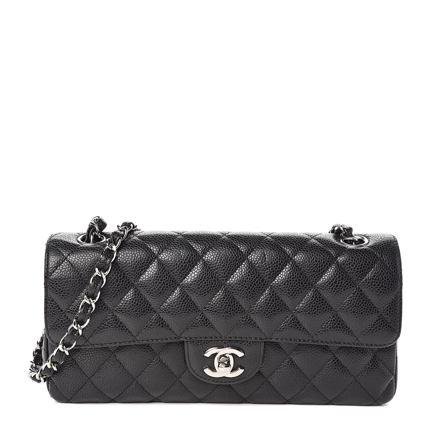 Caviar Quilted East West Flap Black