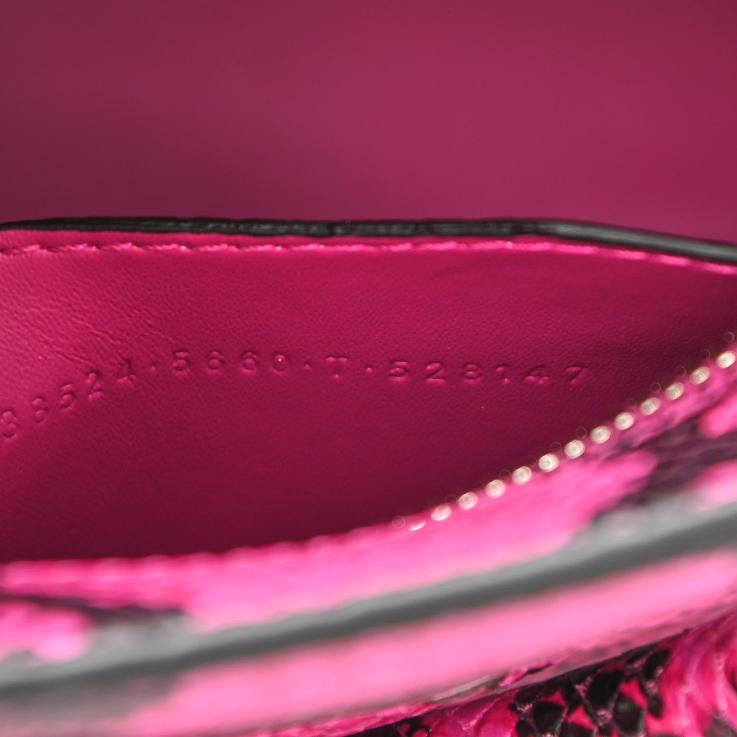 Balenciaga Calfskin Python Effect Neo Classic Silver Hardware Mini City Fuchsia Black 8 of 11