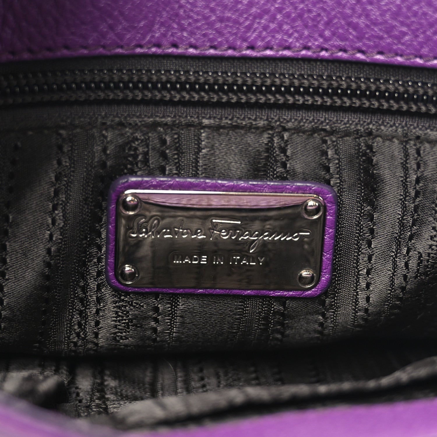 Salvatore Ferragamo Calfskin Abbey Crossbody Purple 6 of 9