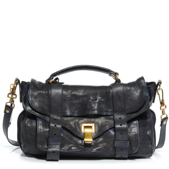 Proenza Schouler Lambskin PS1 Medium Satchel Marine 1 of 9