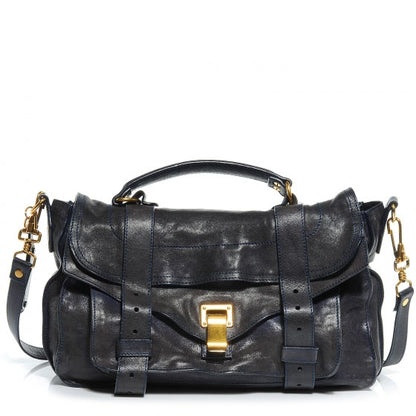 Proenza Schouler Lambskin PS1 Medium Satchel Marine 1 of 9