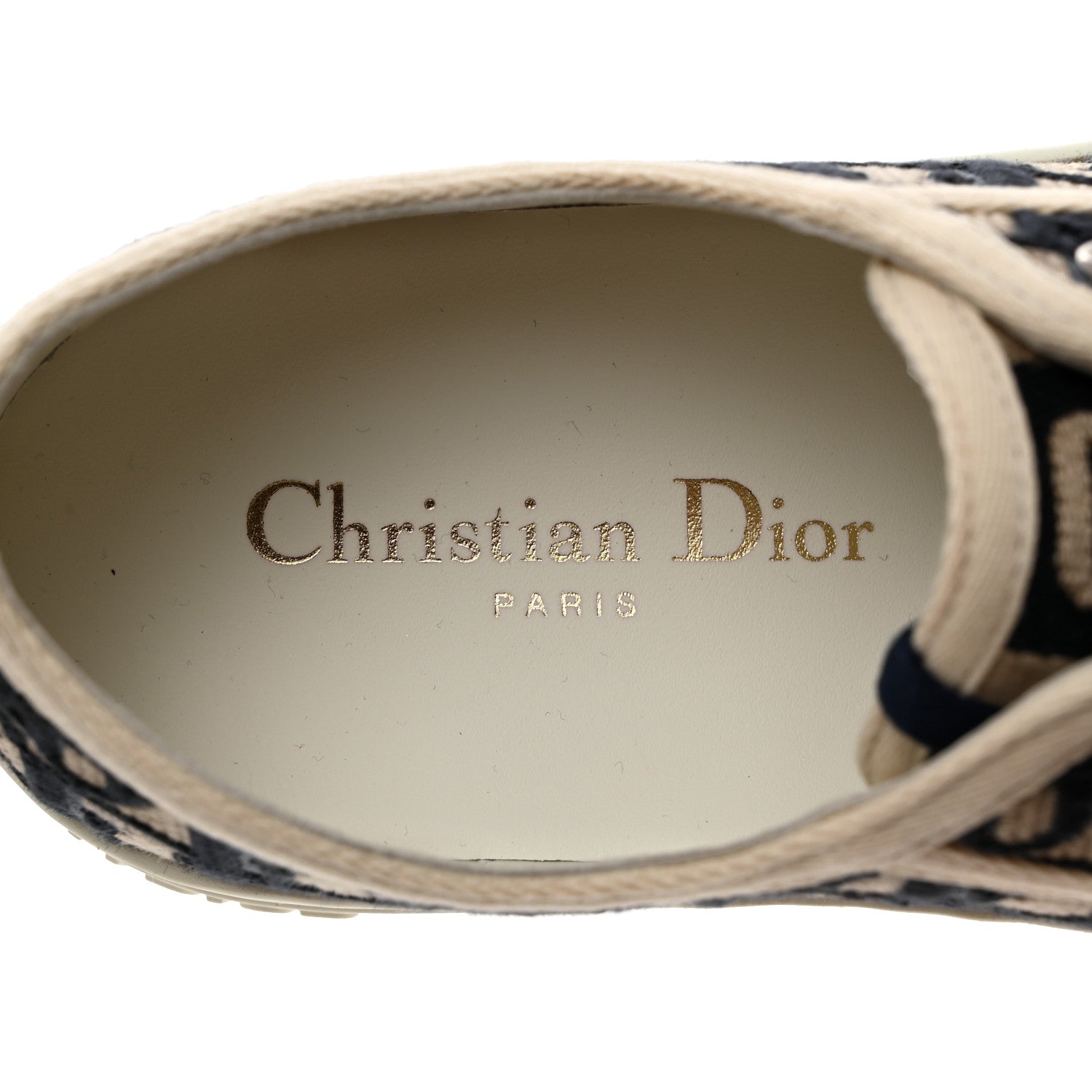 Christian Dior Canvas Oblique Walk'N'Dior Low Top Sneakers 36.5 Deep Blue 6 of 9