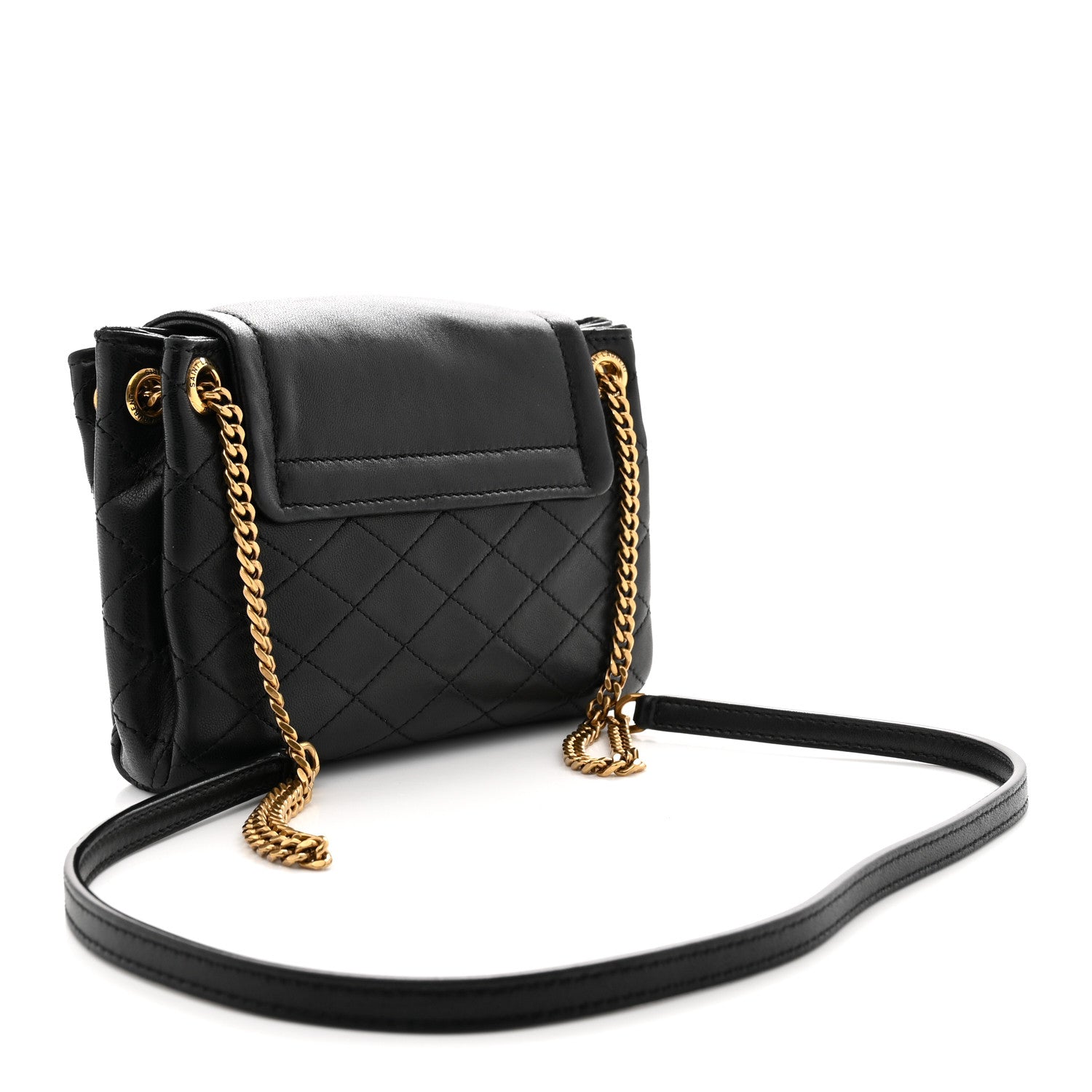 Saint Laurent Lambskin Quilted Monogram Mini Nolita Black 3 of 10