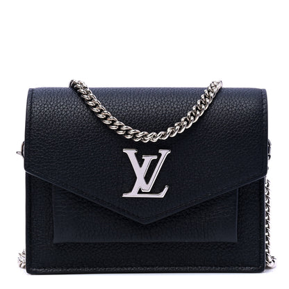 Louis Vuitton Soft Calfskin Mini My Lockme Chain Pochette Black 1 of 4