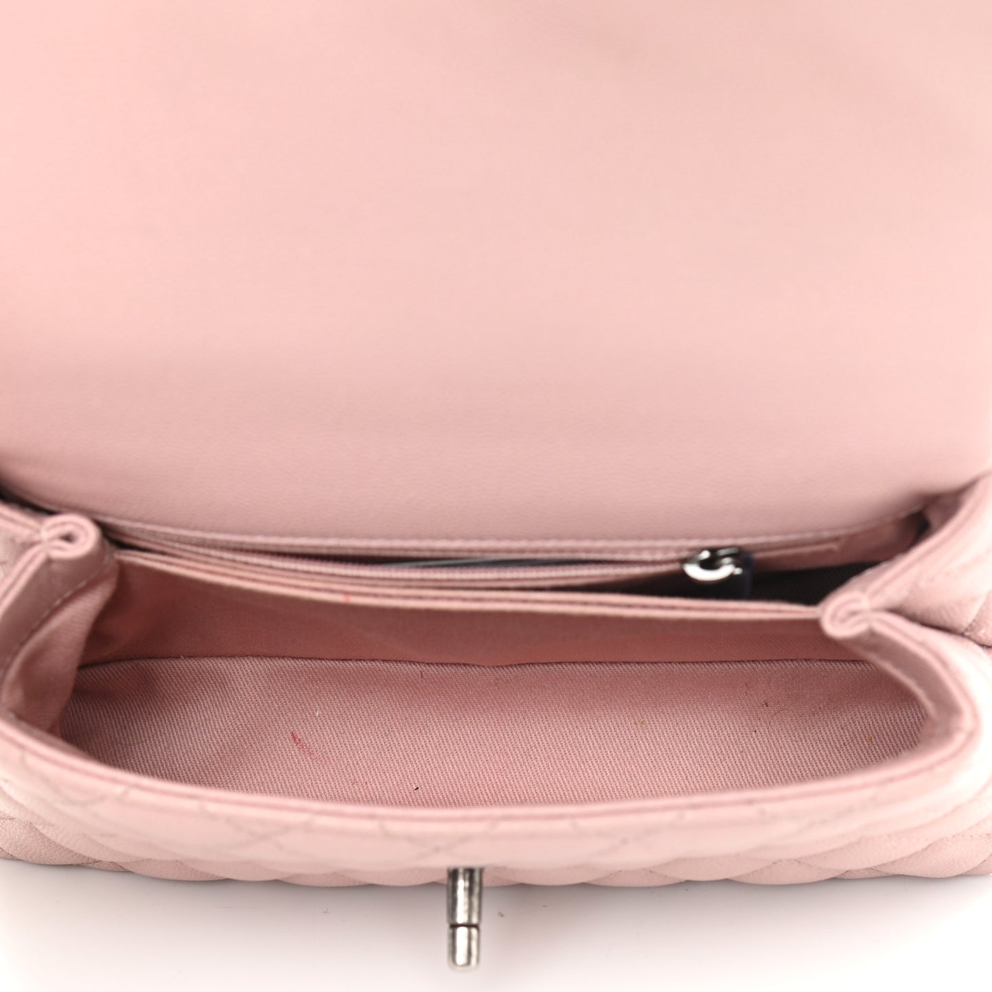 Caviar Quilted Mini Coco Handle Flap Light Pink