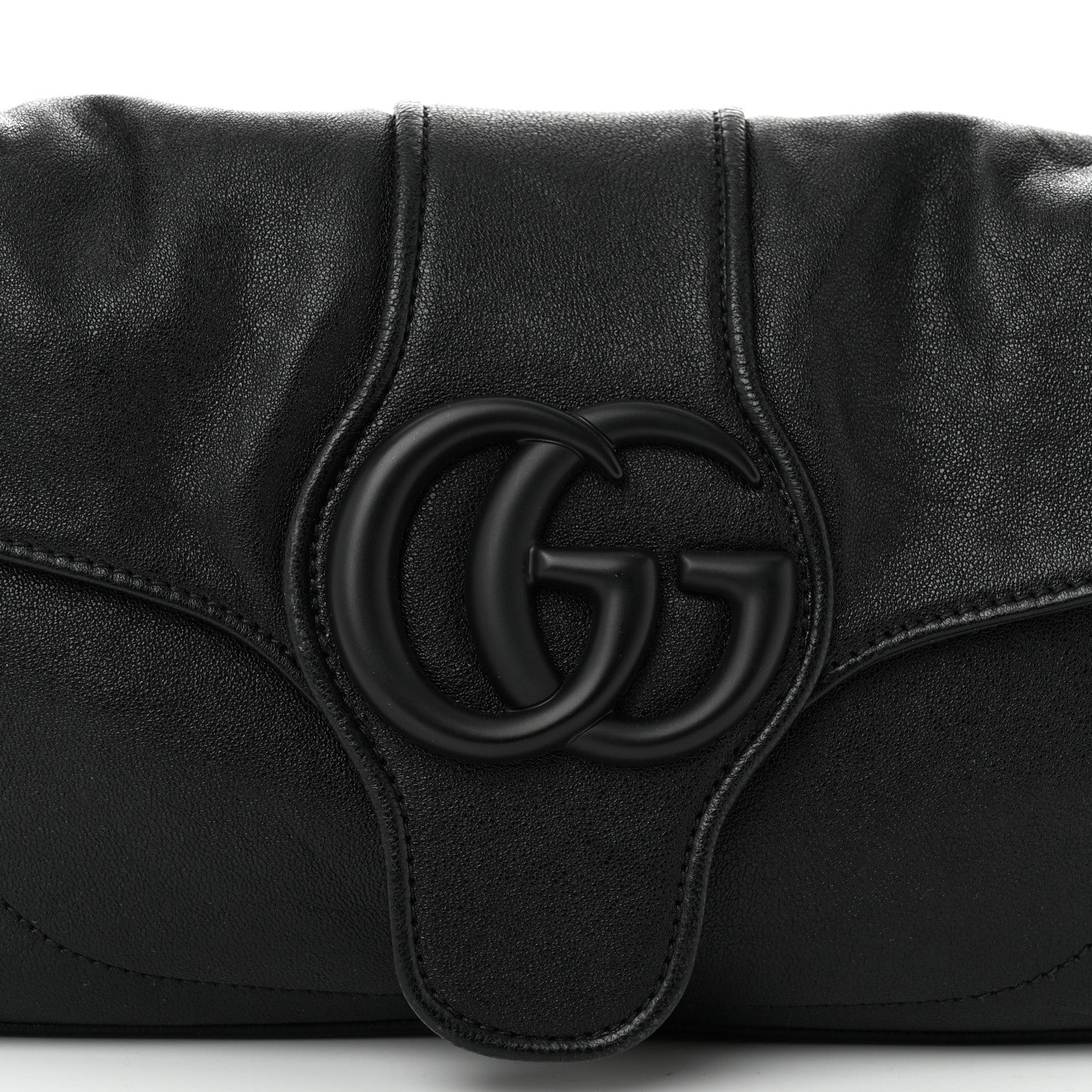 Gucci Goatskin Small GG Monochrome Aphrodite Shoulder Bag Black 8 of 10