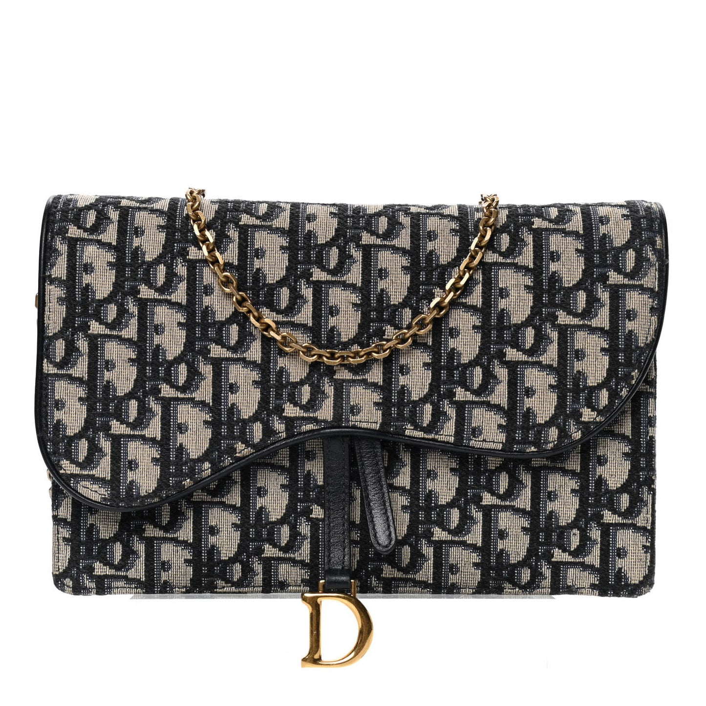 Oblique Saddle Chain Pouch Blue