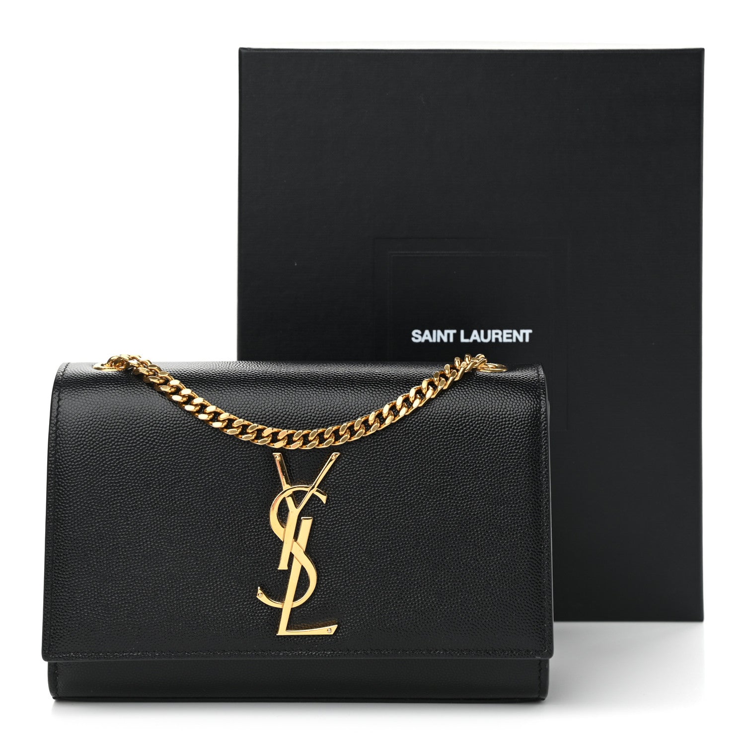 Saint Laurent Grain De Poudre Small Monogram Kate Satchel Black 11 of 11