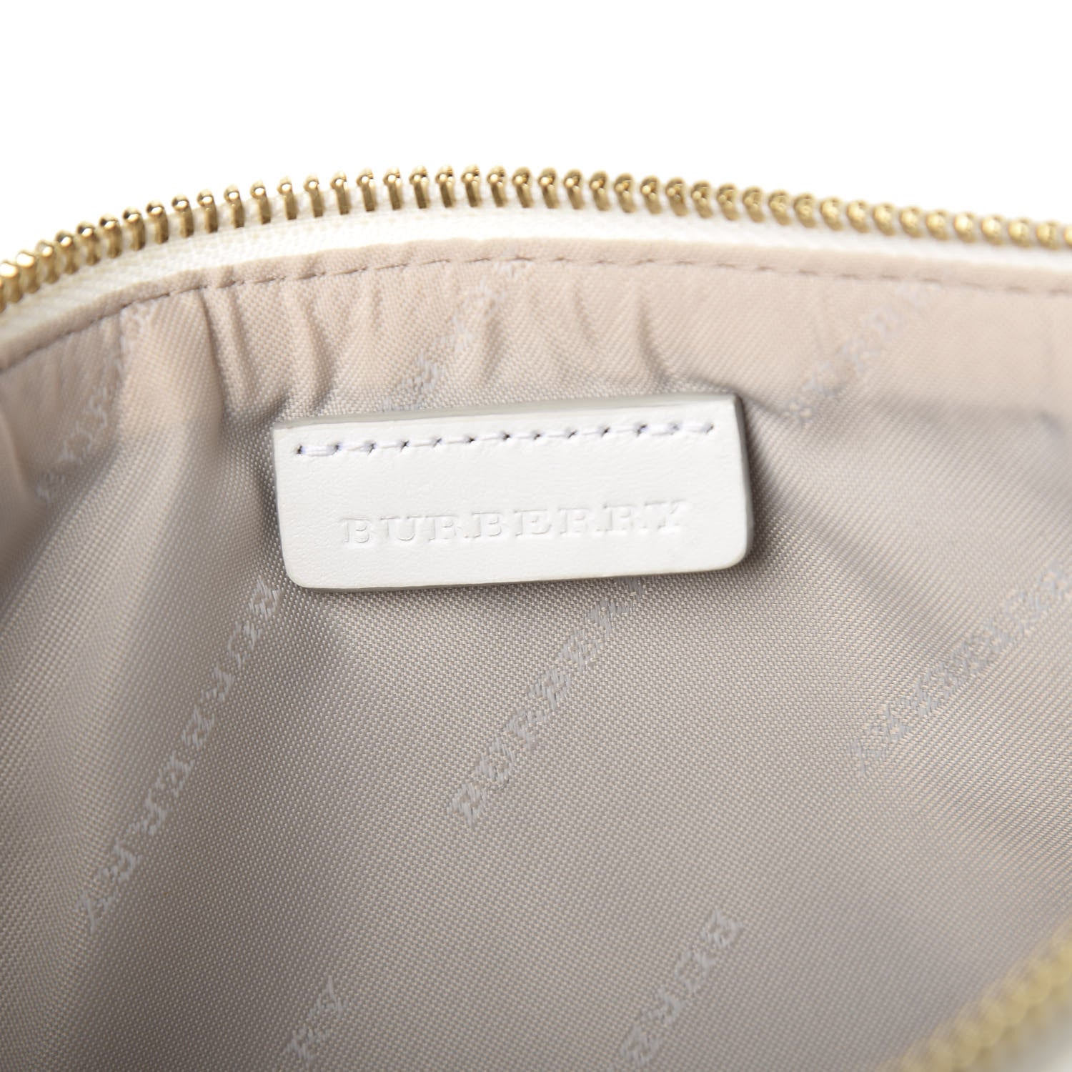 Burberry Haymarket Check Small Peyton Crossbody Clutch Bag White 5 of 9
