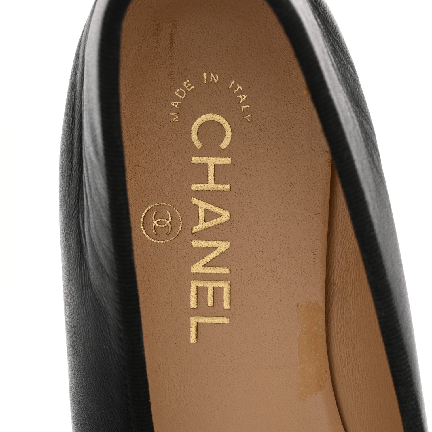 Chanel Lambskin Patent Cap Toe Ballerina Flats 39 Black 8 of 14
