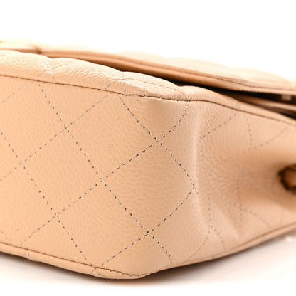 Chanel Caviar Quilted Medium Double Flap Beige 10 of 10