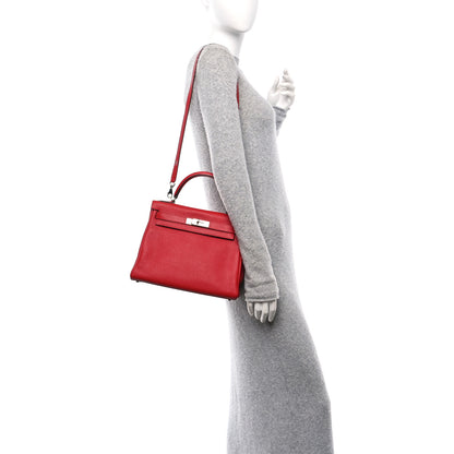Hermes Togo Kelly Retourne 28 Rouge Casaque 2 of 10