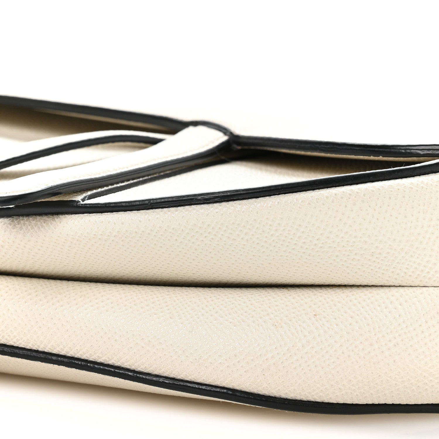 Christian Dior Grained Calfskin Saddle Bag White 10 of 12