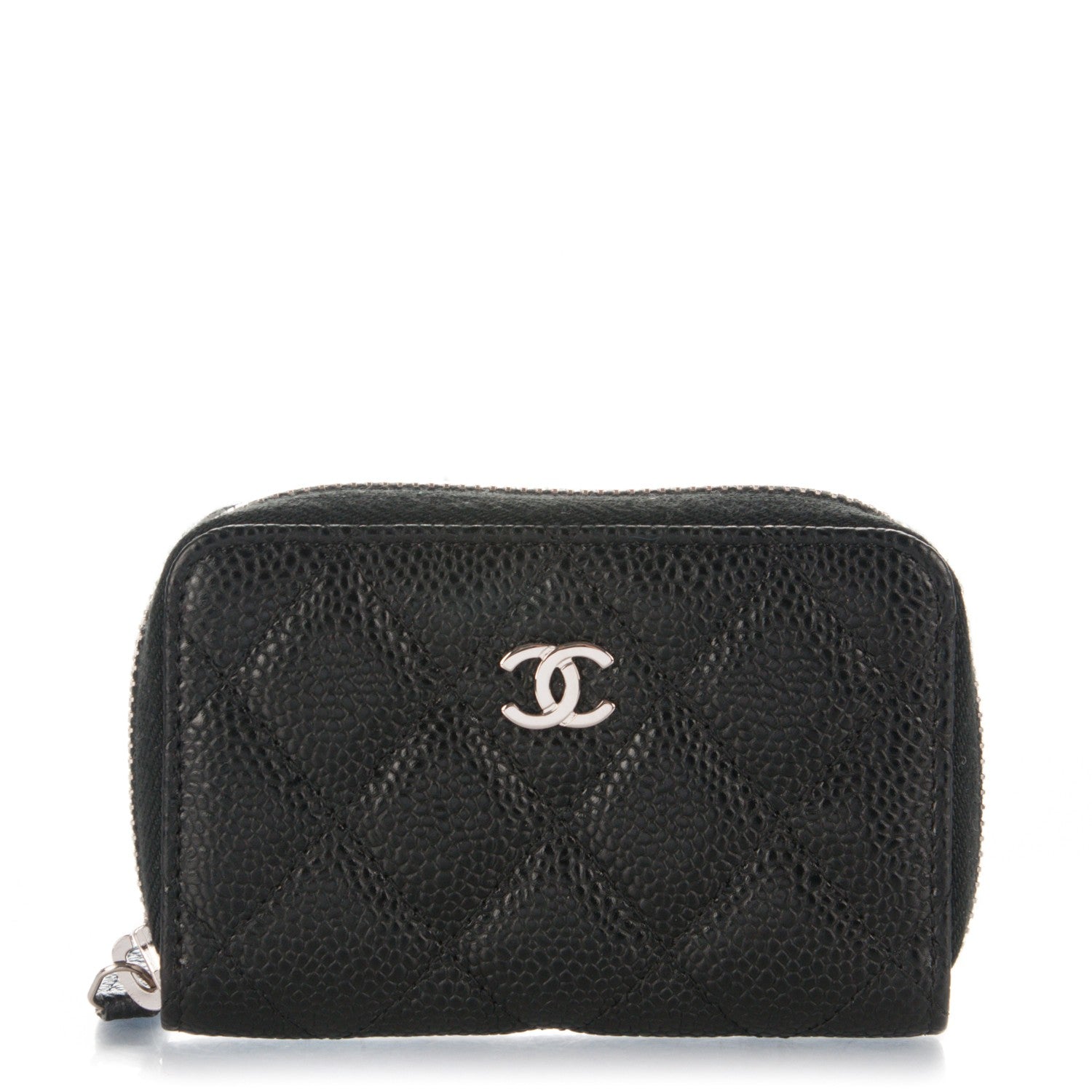 Chanel Caviar Quilted Zip Coin Purse Black 1 of 7