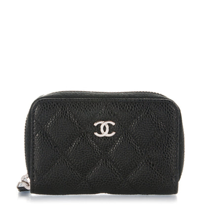 Chanel Caviar Quilted Zip Coin Purse Black 1 of 7