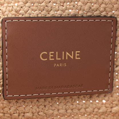 Celine Raffia Calfskin Triomphe Teen Panier Tan 7 of 10