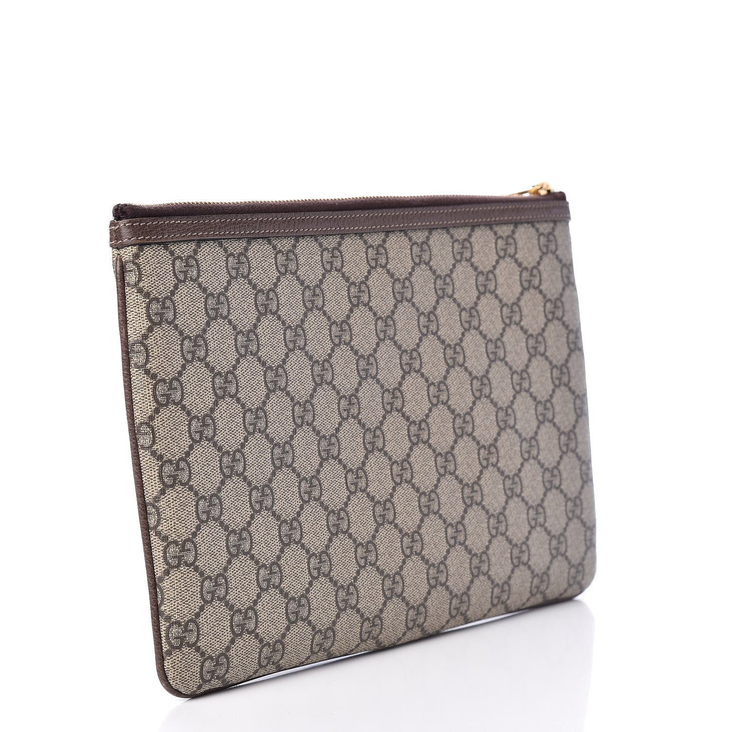 Gucci GG Supreme Monogram Large Ophidia Pouch Clutch Brown 3 of 10
