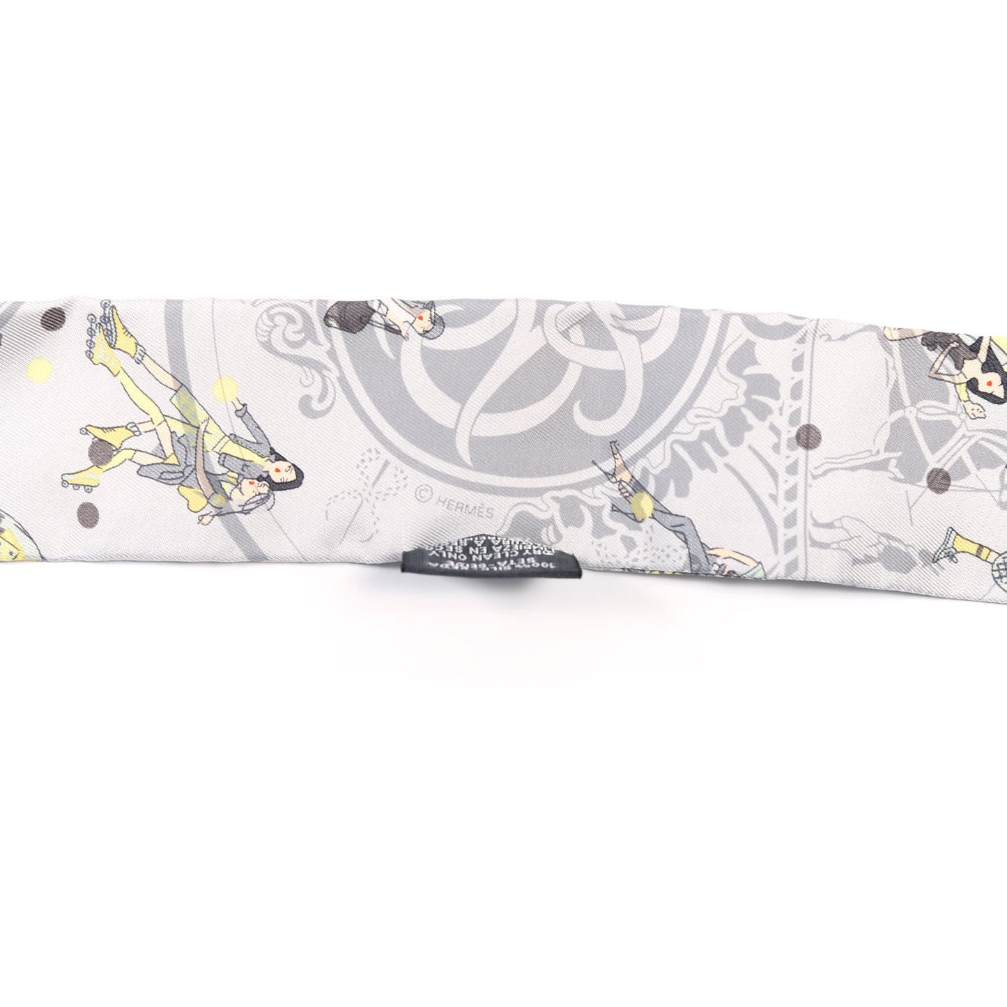 Silk Ex-Libris Les Parisie Twilly Gris Perle Jaune Soufre