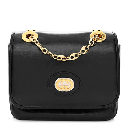 Gucci Azalea Calfskin Mini Marina Chain Shoulder Bag Black 1 of 11