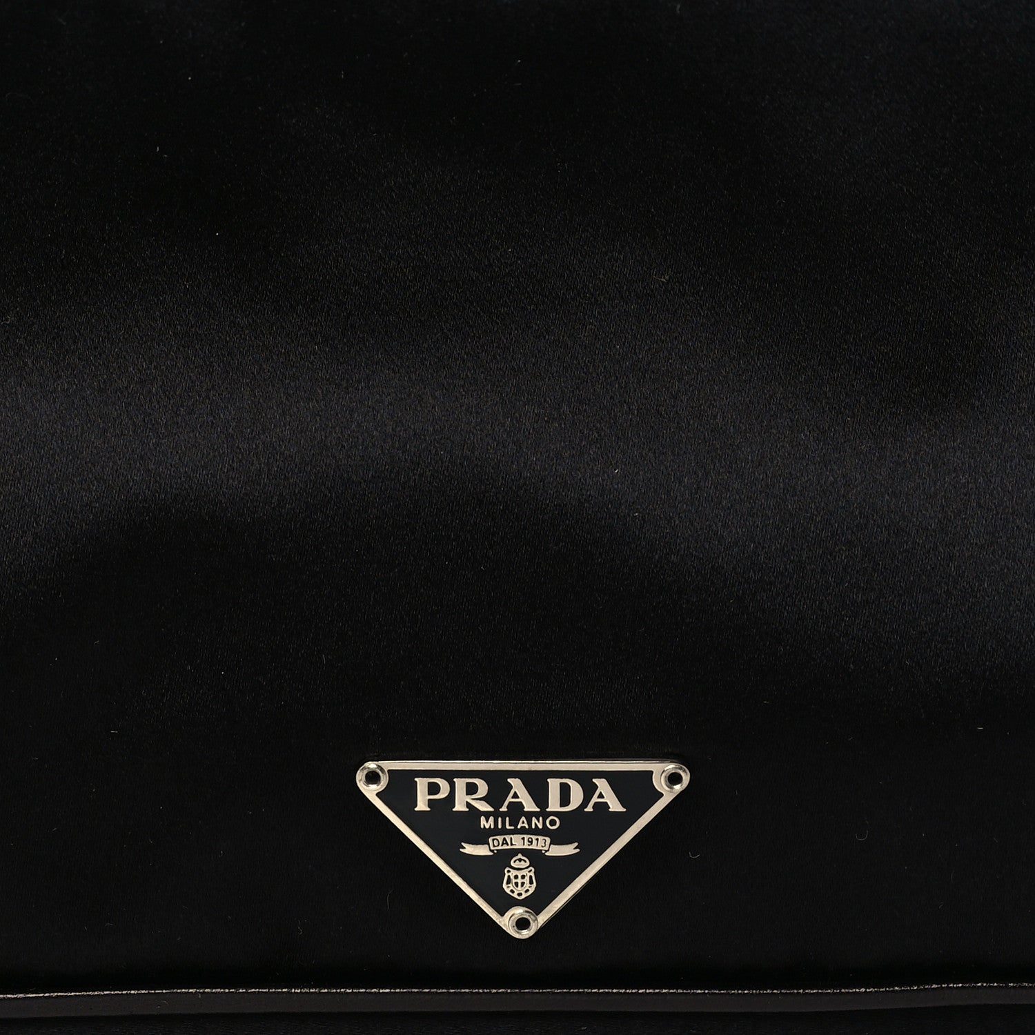 Prada Satin Raso Shoulder Bag Black 7 of 9