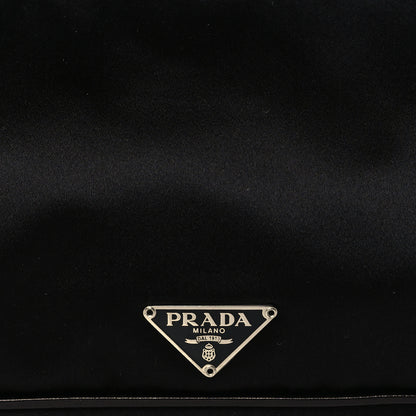 Prada Satin Raso Shoulder Bag Black 7 of 9