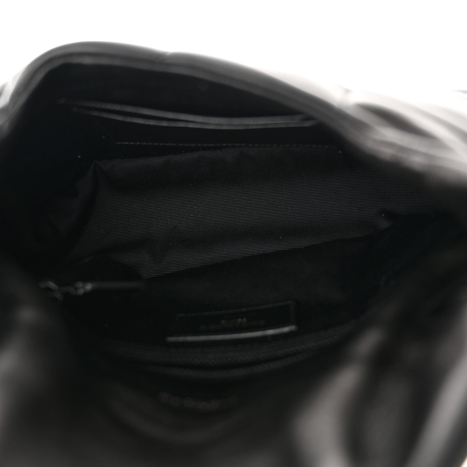 Saint Laurent Lambskin Quilted Toy Loulou Puffer Monogram Monochrome Chain Satchel Black 5 of 10