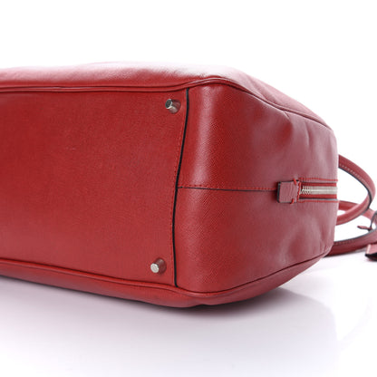 Prada Saffiano Lux Bowling Bag Fuoco 8 of 10