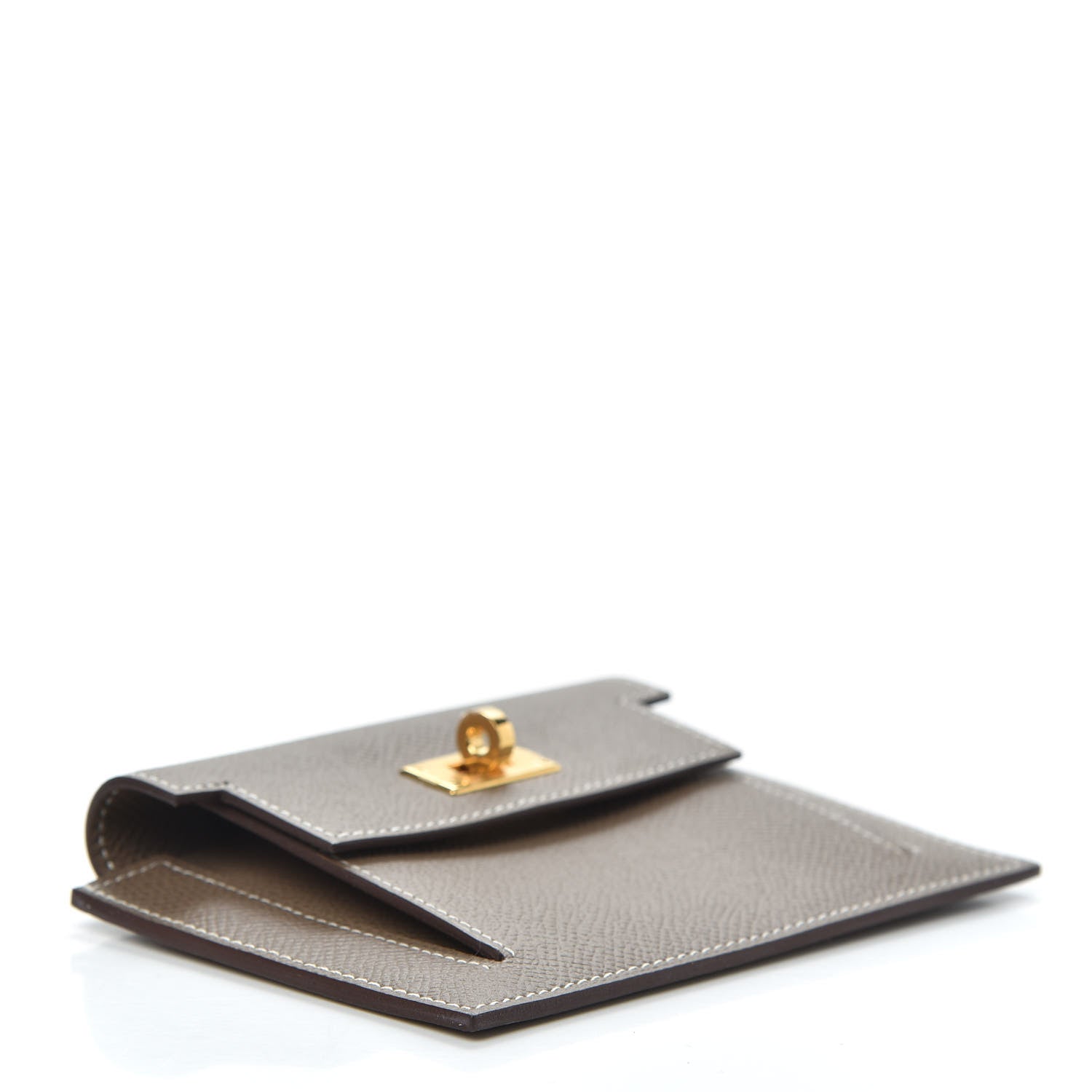 Hermes Epsom Kelly Pocket Compact Wallet Etoupe 4 of 7