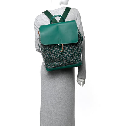 Goyard Goyardine Calfskin Alpin MM Backpack Green 2 of 9