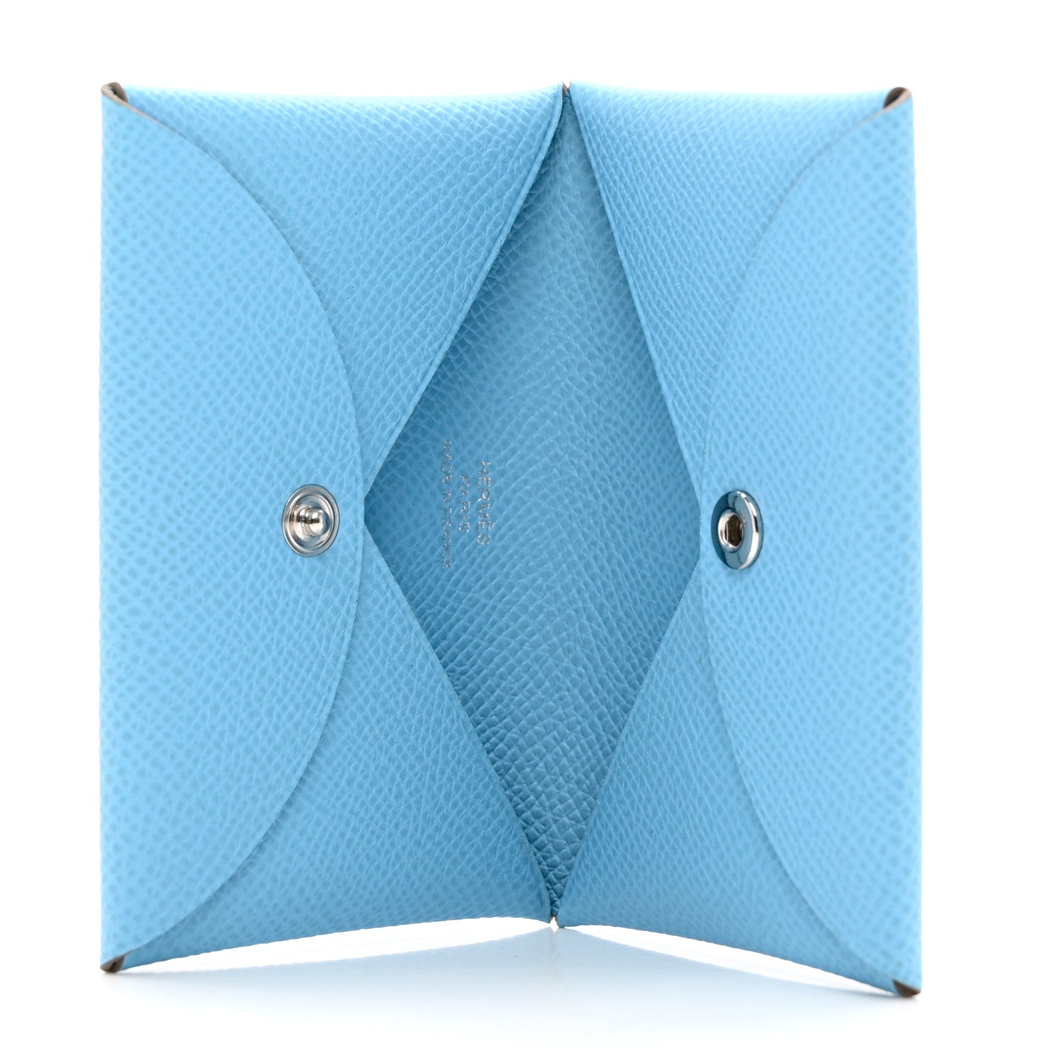 Hermes Epsom Calvi Card Case Celeste 5 of 7