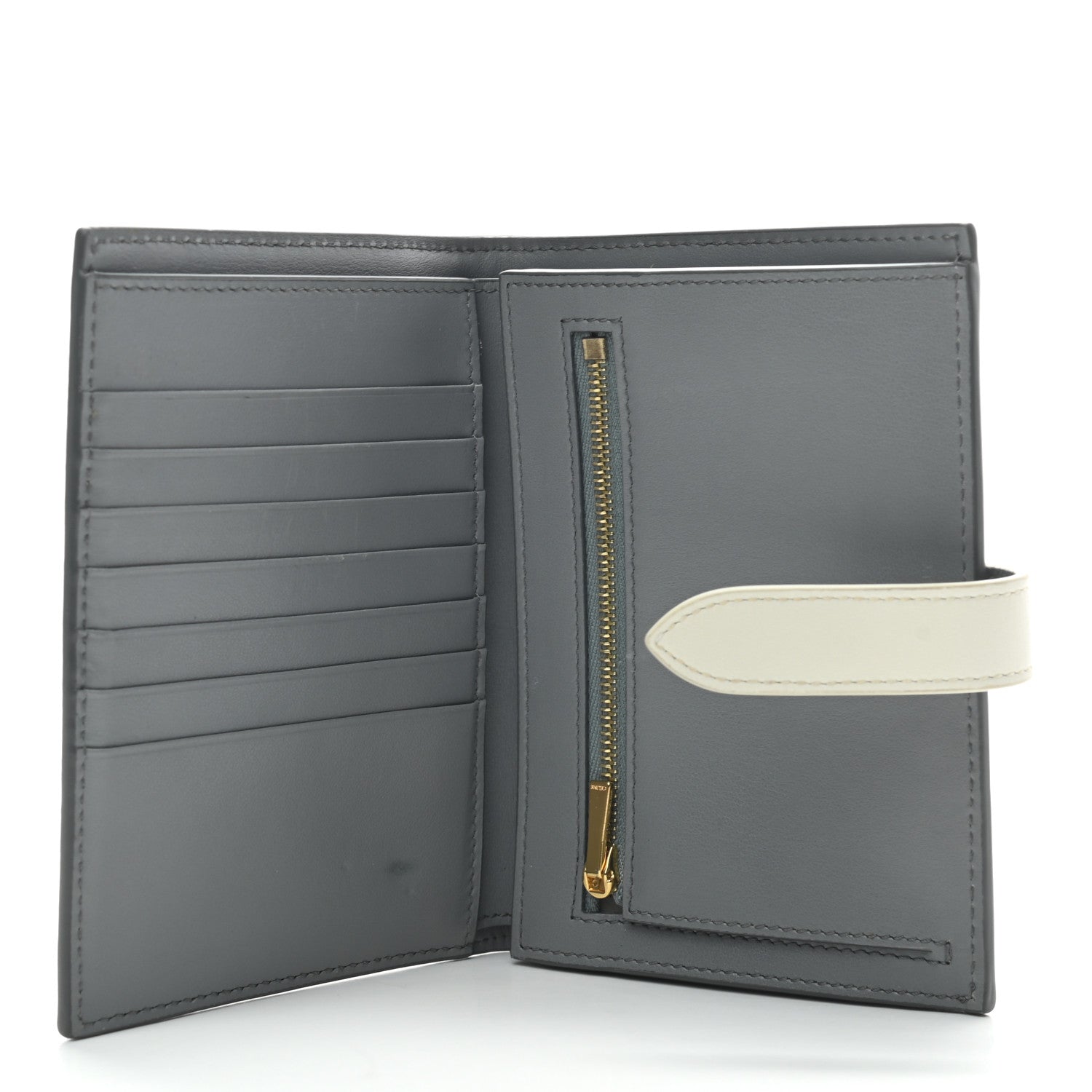 Celine Grained Calfskin Medium Multifunction Strap Wallet Grey 5 of 6