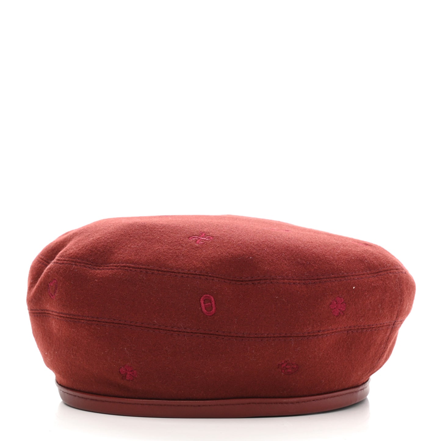 Cashmere Saint Honore Charms Beret Hat 56 Rouge Tomate