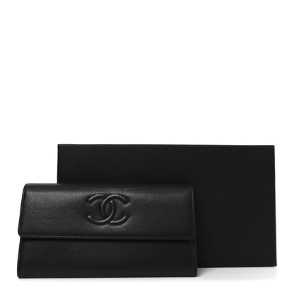Chanel Caviar Timeless CC Large Gusset Flap Wallet Black 9 of 9