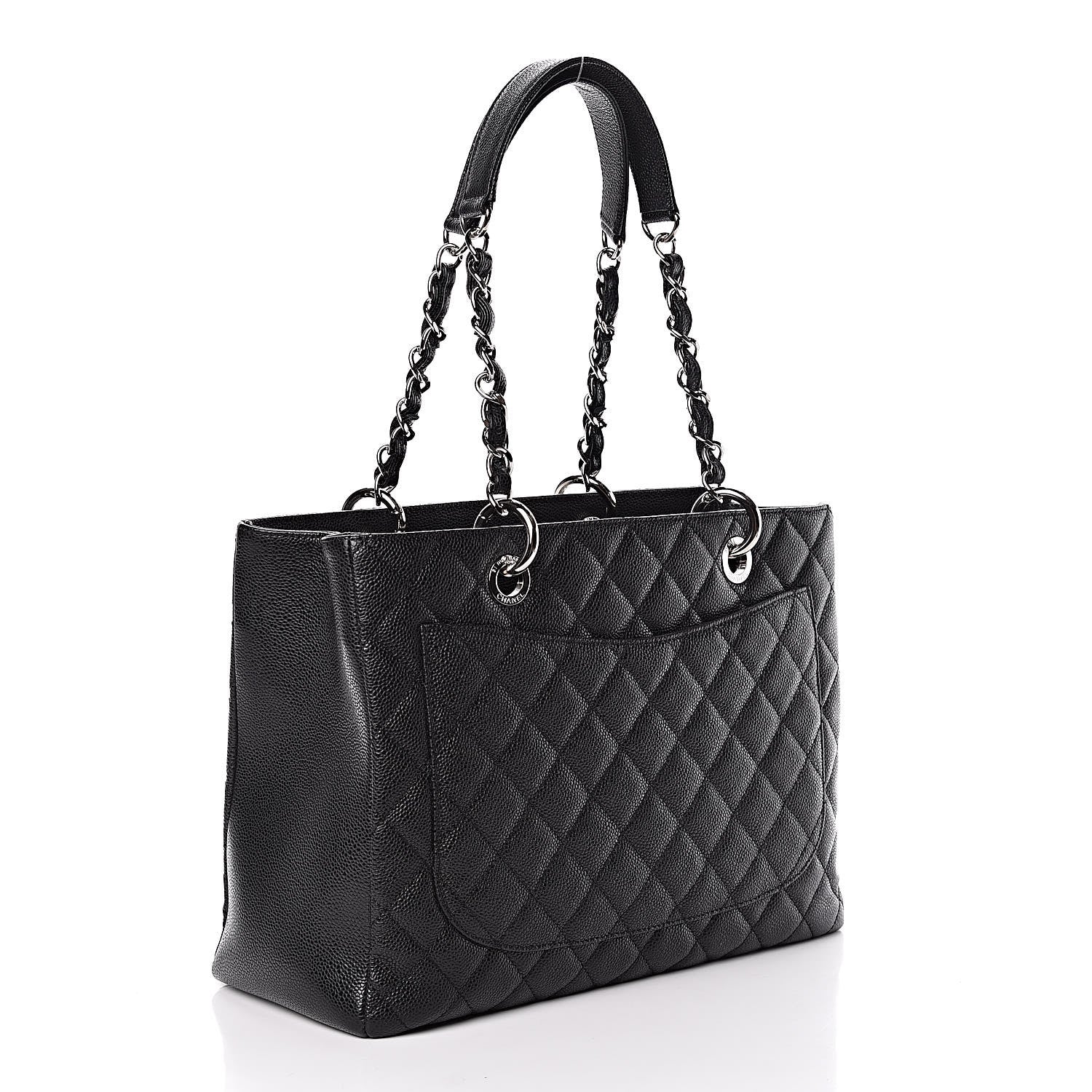 Chanel Caviar Quilted Grand Shopping Tote GST Black 3 of 10
