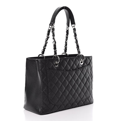 Chanel Caviar Quilted Grand Shopping Tote GST Black 3 of 10