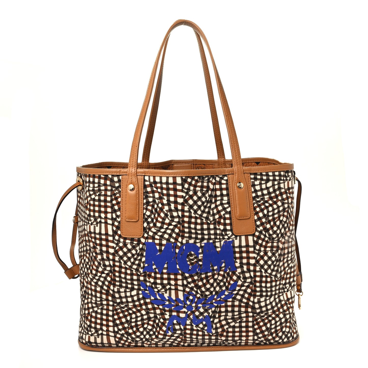 Visetos Medium Liz Reversible Shopper Tote Cognac