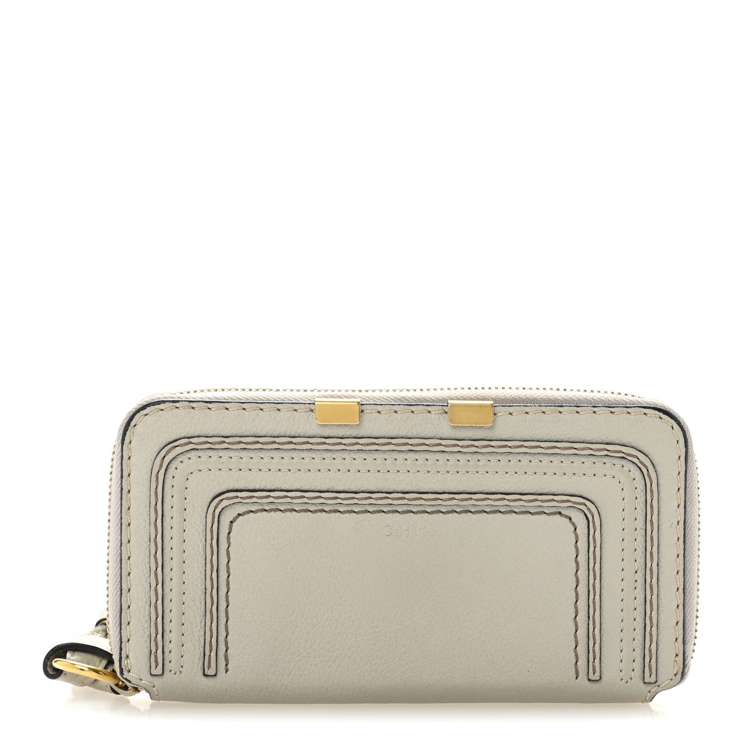 Chloe Calfskin Marcie Long Zip Around Wallet Dove 1 of 9
