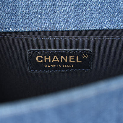 Chanel Denim Patchwork Medium Boy Flap Blue 6 of 10