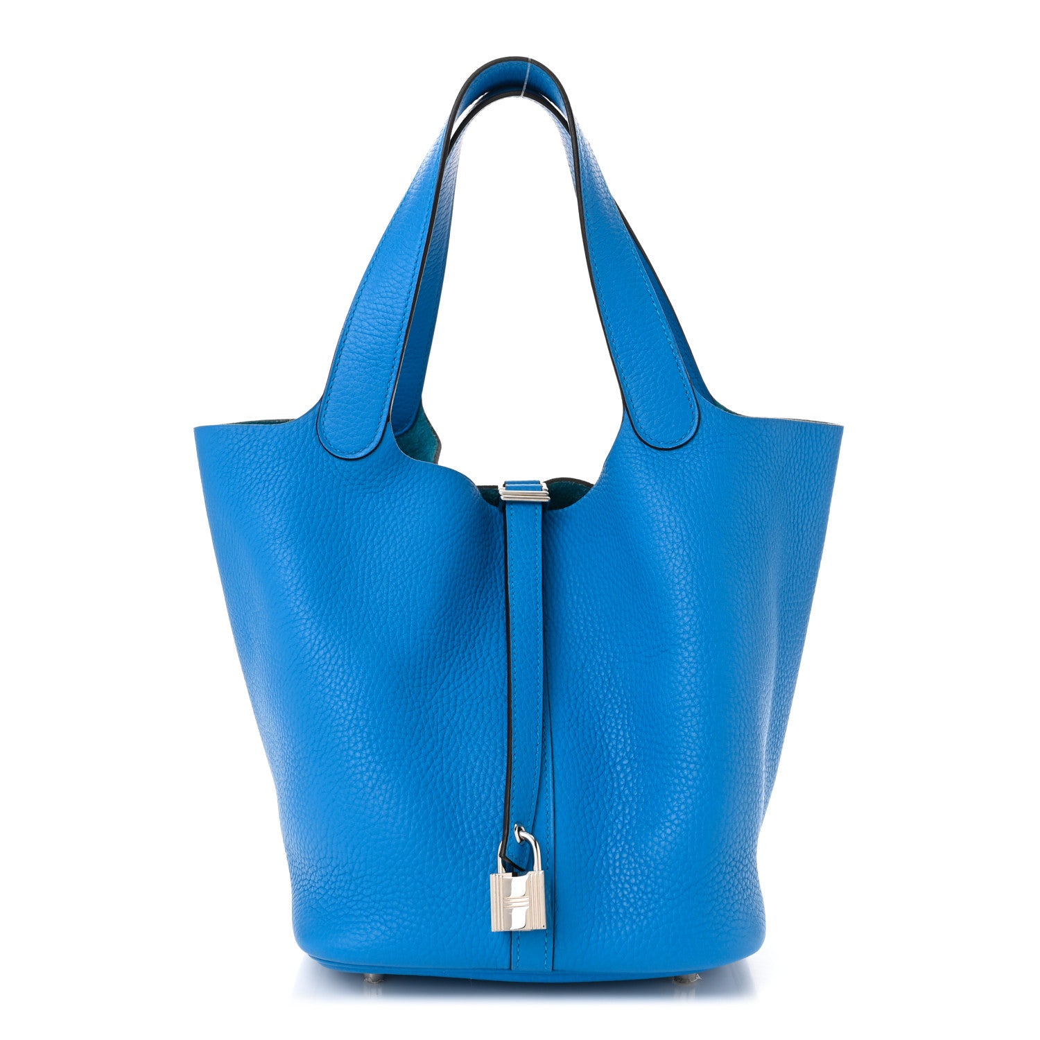 Hermes Taurillon Clemence Picotin Lock 22 MM Bleu Zanzibar 1 of 12