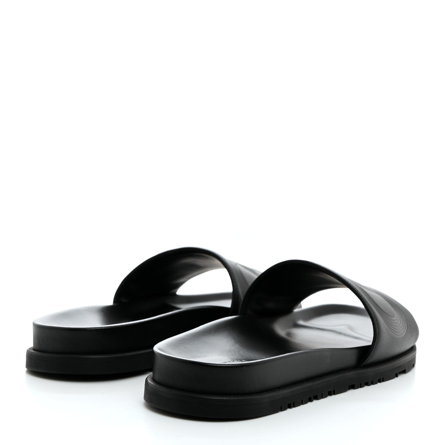 Hermes Calfskin Mens Biarritz Sandals 40 Black 4 of 11