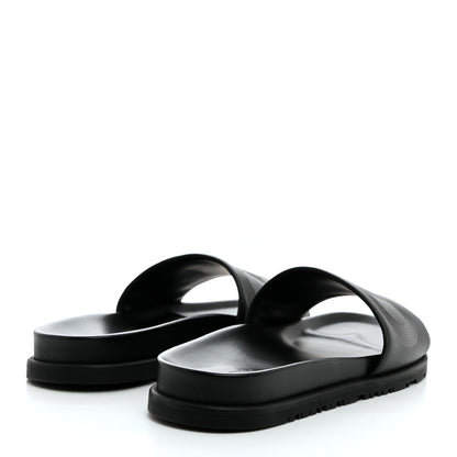 Hermes Calfskin Mens Biarritz Sandals 40 Black 4 of 11