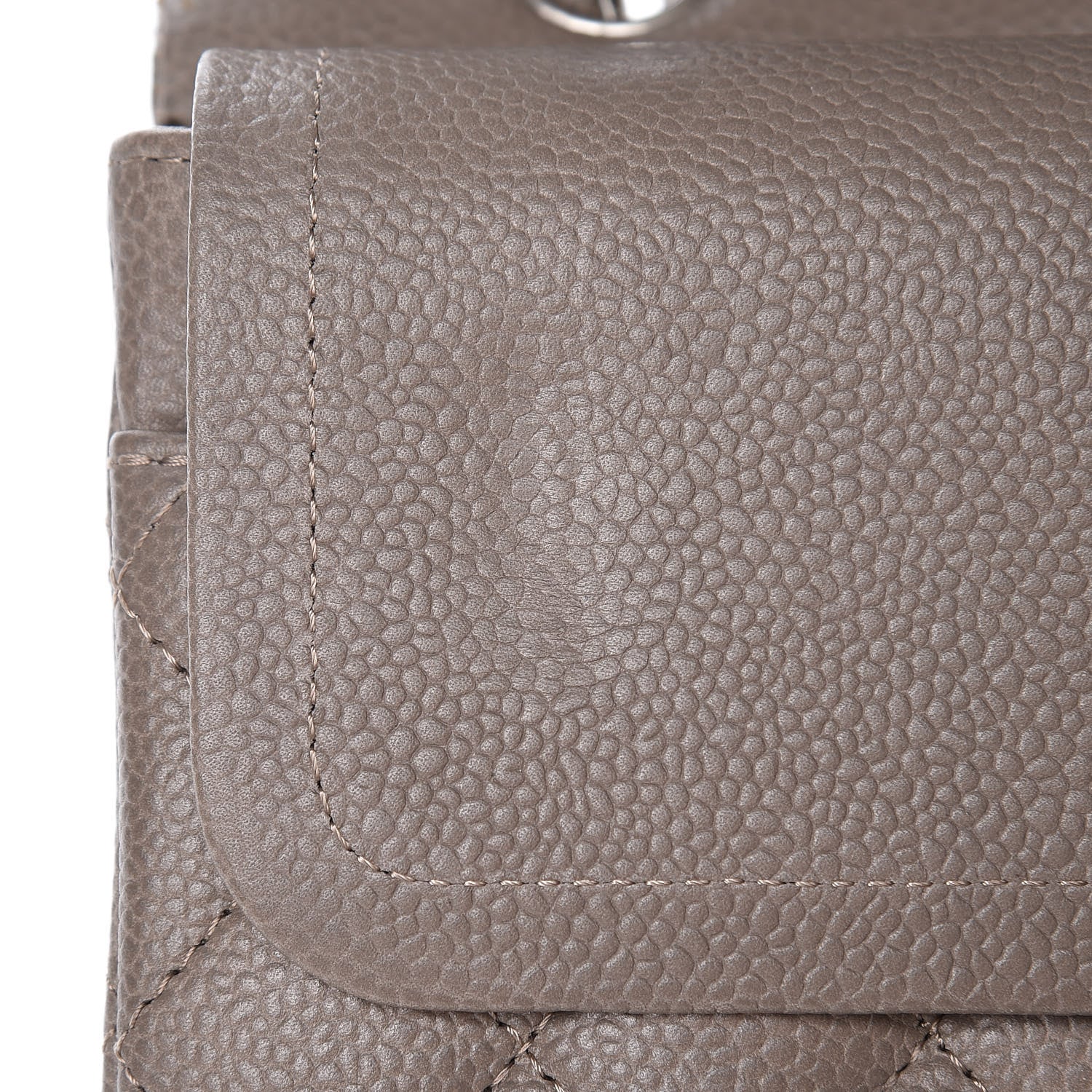 Chanel Caviar Quilted Medium Double Flap Taupe 8 of 15