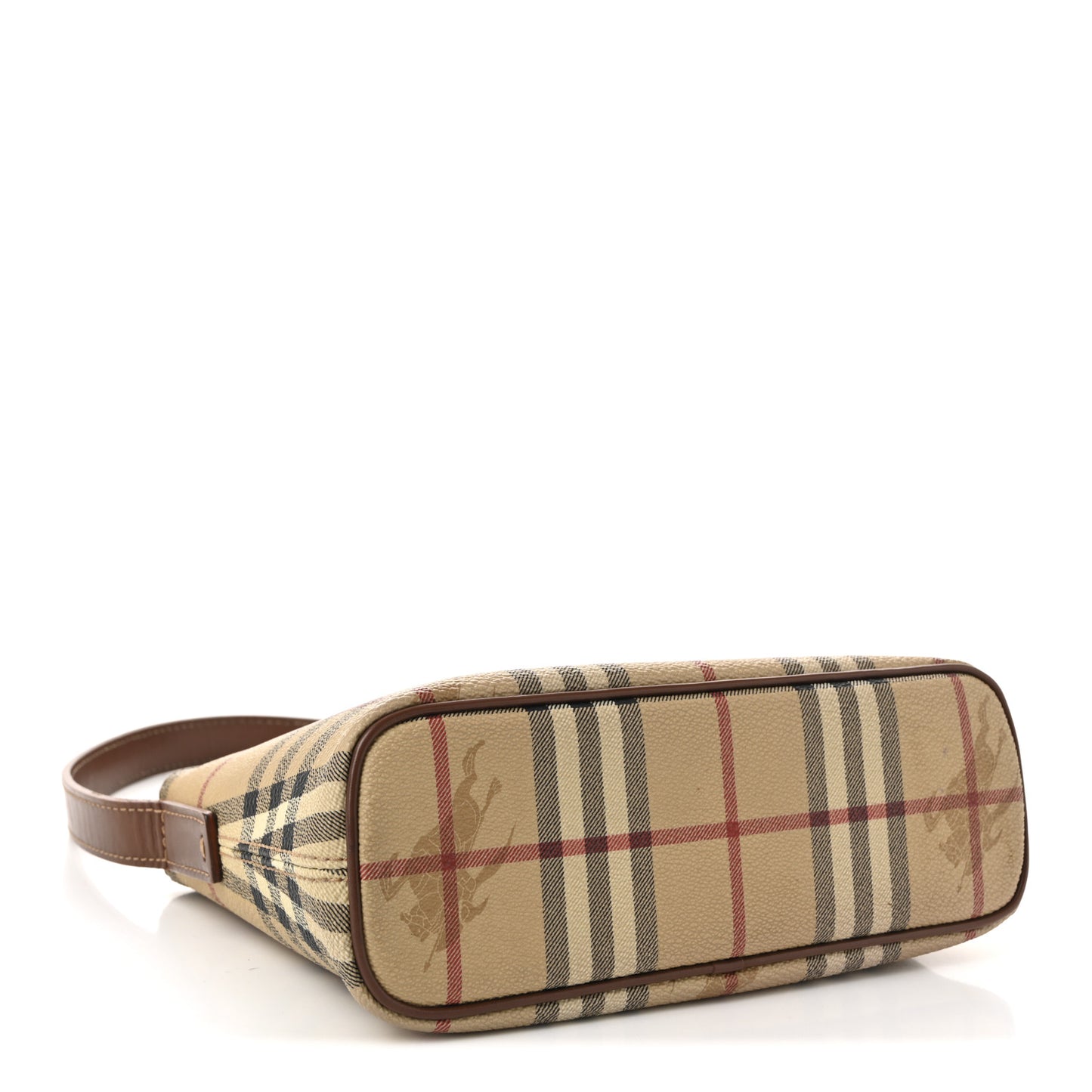 House Check Small Tote Dark Brown