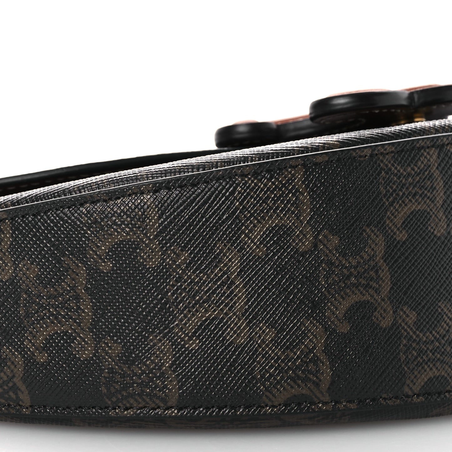 Calfskin Triomphe Canvas Besace Tan