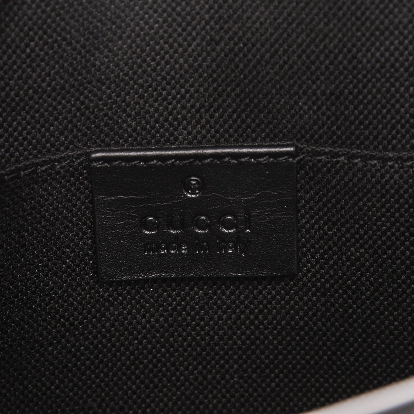 GG Supreme Monogram Selleria Calfskin Web New Web Cosmetic Case Black