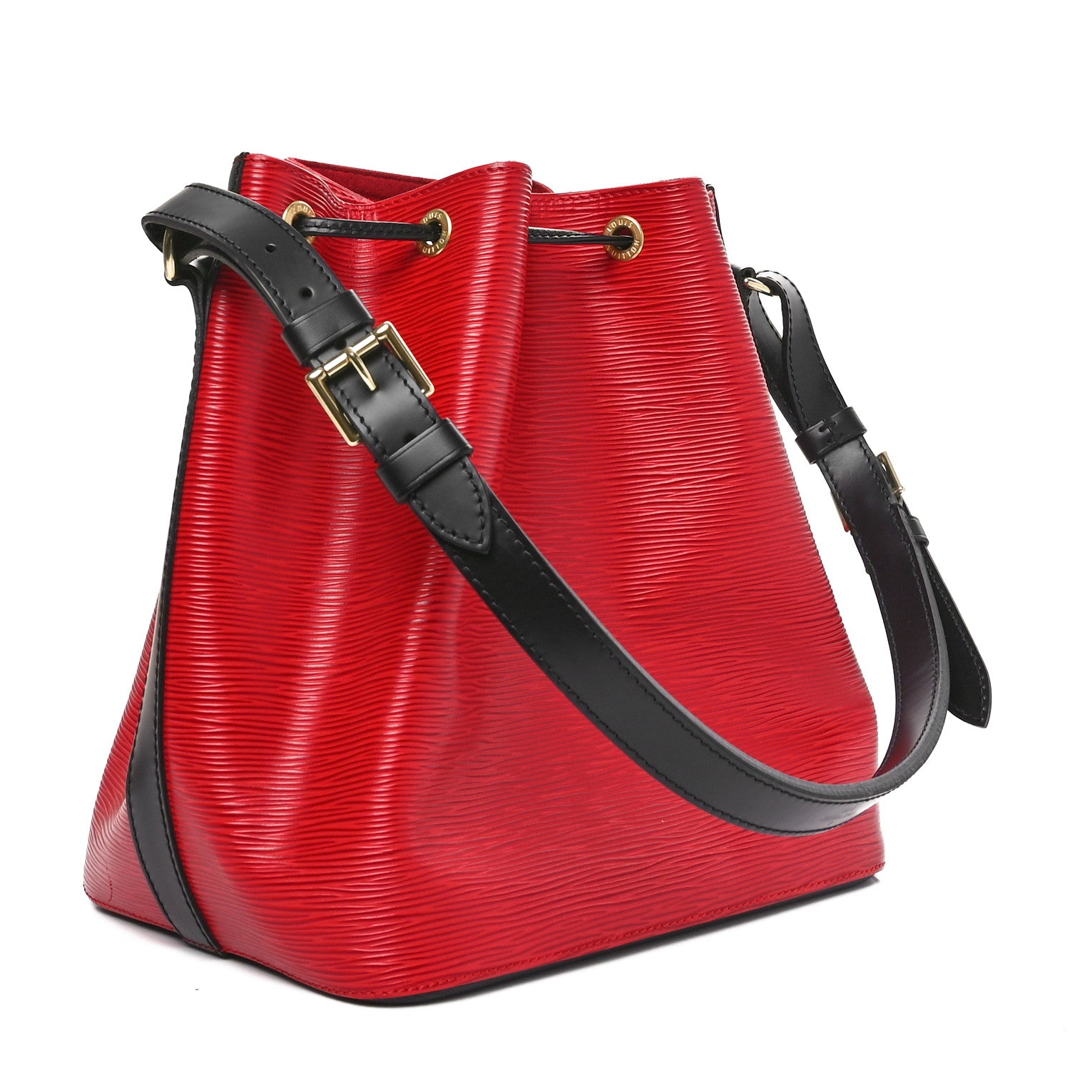 Louis Vuitton Epi Petit Bi-Color Noe Castillan Red Black 2 of 9