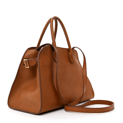 The Row Polished Saddle Calfskin Soft Margaux 12 Cuir 3 of 10