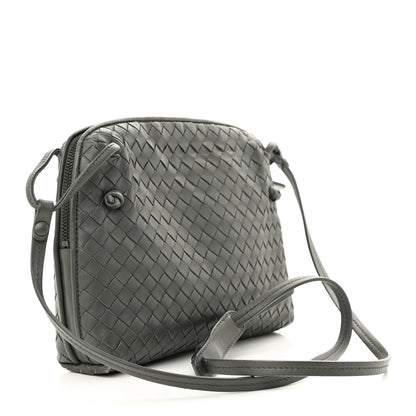 Bottega Veneta Nappa Intrecciato Nodini Crossbody Messenger New Light Grey 3 of 13