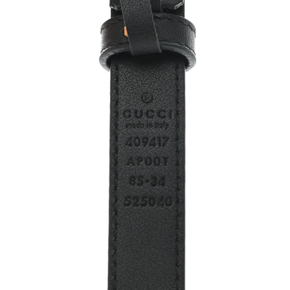 Gucci Calfskin Double G 20mm Belt 85 34 Black 3 of 5