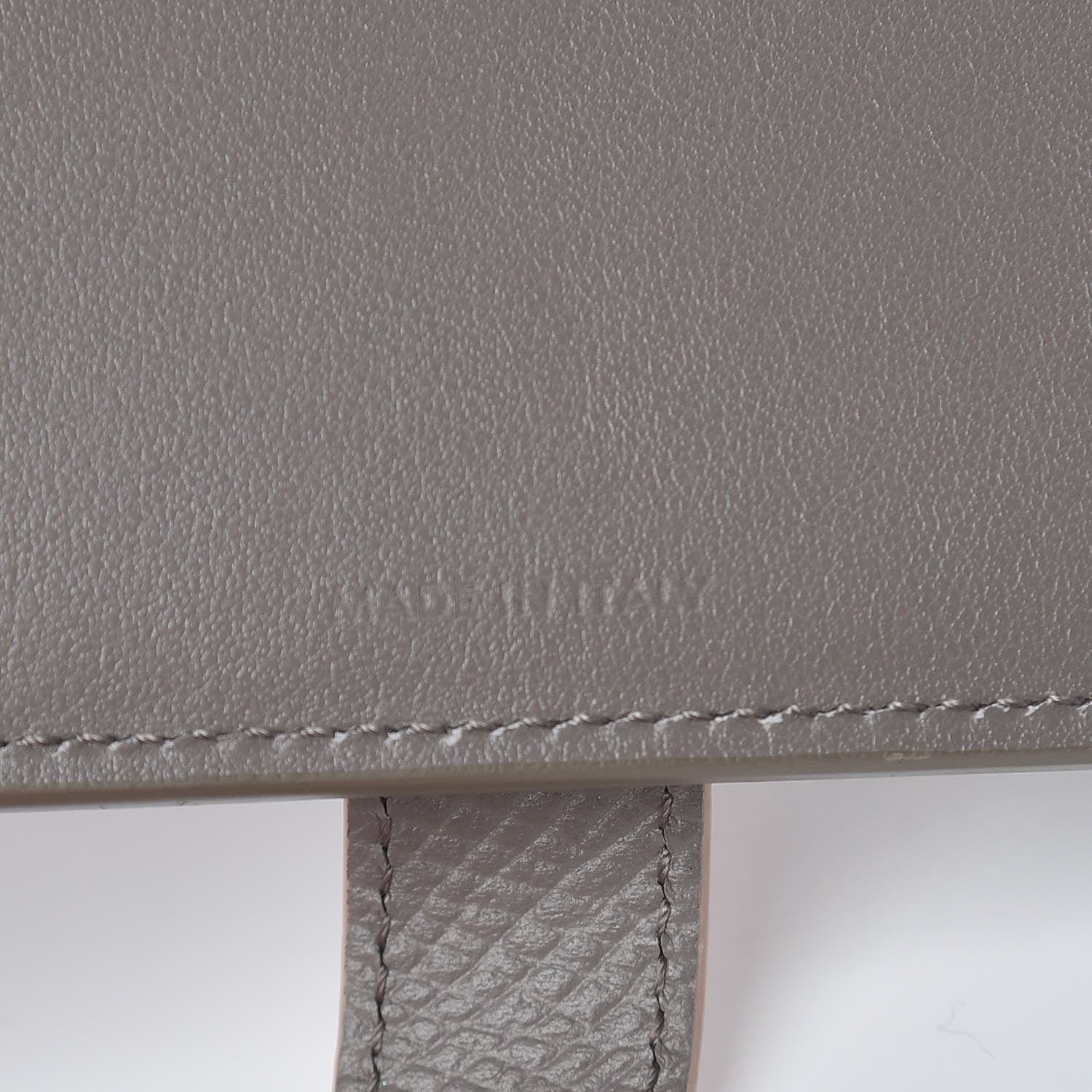 Celine Grained Calfskin Large Multifunction Strap Wallet Grey Vintage Pink 6 of 8